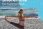 Cover ShoreTime – Der Küstenschnack: Eine Frau macht sportliche Übungen am Strand. Folge 38 zu Thalasso. 
