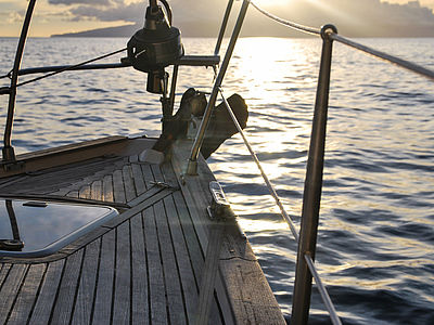 Deck eines Segelschiffes
