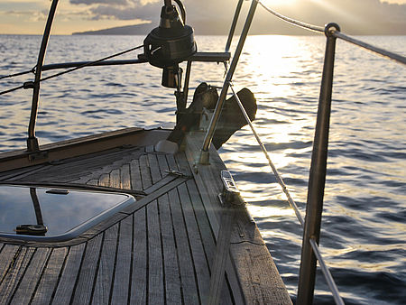 Deck eines Segelschiffes